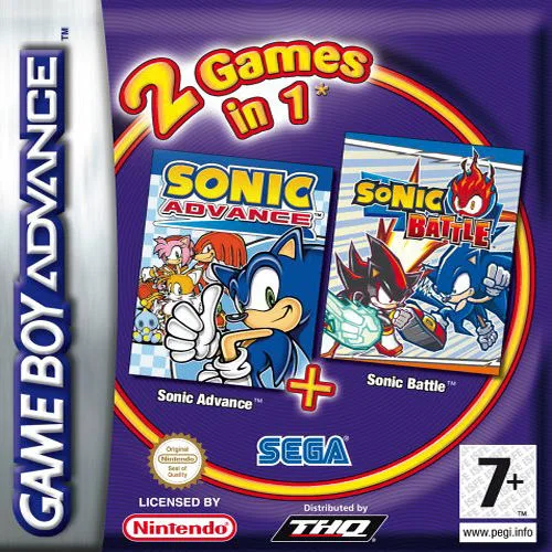 2 Games in 1: Sonic Advance + Sonic Battle (GBA)